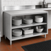 Thumbnail image #3 for BK Resources Open Front Stainless Steel Dish Cabinet with Fixed Shelf, 48