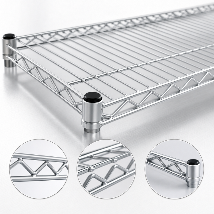 Product image #3 for EAGLEbrite Zinc 72"W x 36"D QuadTruss Wire Shelf