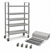 Thumbnail image #3 for Cambro Camshelving Elements XTRA 5-Tier Vented Mobile Starter Unit, 24 x 48 x 70.25 Inch, Speckled Gray