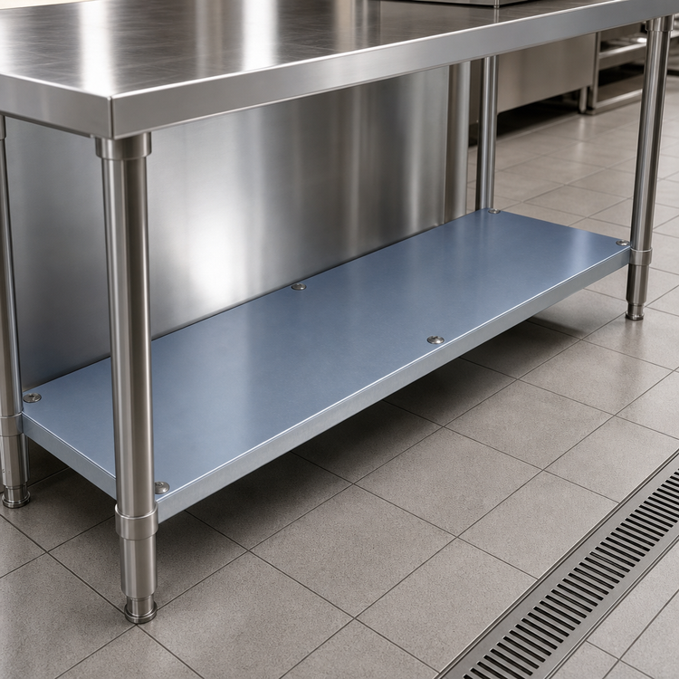 Product image #3 for Sapphire Manufacturing Galvanized Steel Undershelf for 108-Inch Wide x 14-Inch Deep Commercial Work Tables