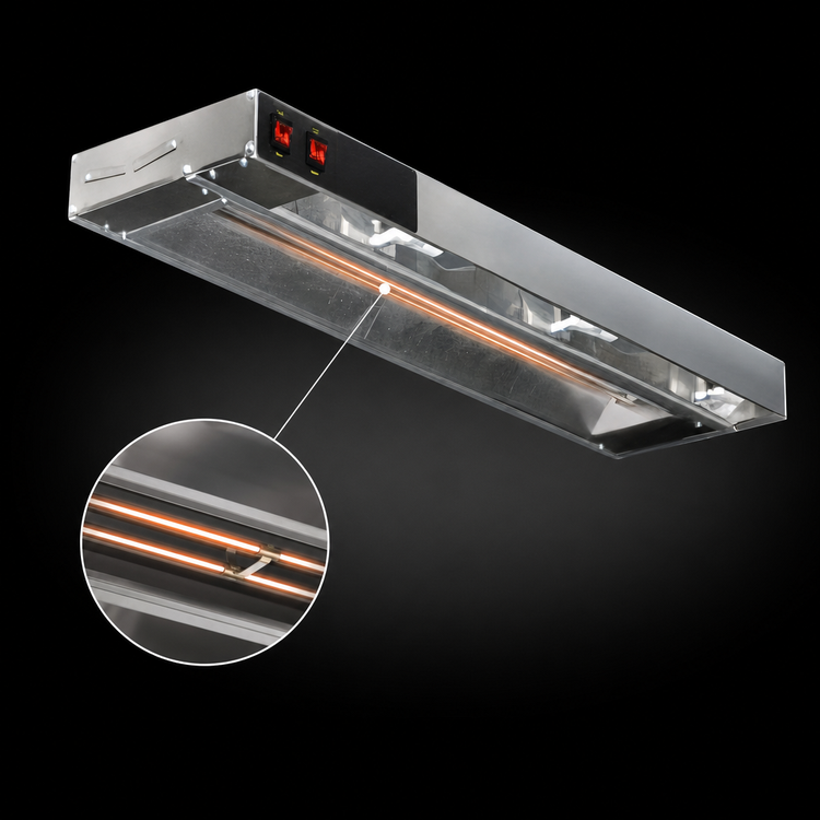 Product image #3 for Eagle RedHots 36-Inch Single Lighted Strip Heat Lamp with Remote, 240V