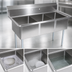 Thumbnail image #3 for John Boos E-Series Commercial 3-Compartment Stainless Steel Sink with Boxed Backsplash