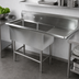 Thumbnail image #3 for John Boos Pro-Bowl 2-Compartment Stainless Steel Sink with Right Drainboard and 10-Inch Backsplash