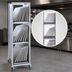 Thumbnail image #3 for Cres Cor Mobile Extruded Sidewall Aluminum Sheet Pan Drying Rack, 36 Pan Capacity, 3-Section, 18 x 26 Inch