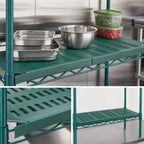 Thumbnail image #3 for Eagle Group QuadPlus QPF-1854E-GS Solid Polymer Shelf Mat, 54 x 18 in, Green, Antimicrobial Case of 2