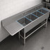 Thumbnail image #3 for John Boos Pro-Bowl 4-Compartment Sink with Left Drainboard, 124-3/16 Inch Wide, 16-Gauge Stainless Steel
