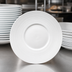 Thumbnail image #4 for Ardesia Zendo 10 Inch Round Wide Rim Embossed Porcelain Plate, Bright White, Case of 24