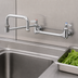 Thumbnail image #3 for T&S Brass 8-Inch Wall Mount Mixing Faucet with 15-Inch Double Joint Swing Nozzle