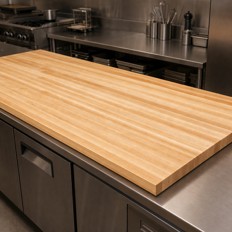 Product image #3 for Boos Block 120 x 27 Inch Edge Grain Northern Hard Rock Maple Kitchen Countertop, Varnique Finish