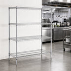 Thumbnail image #3 for Metro Super Erecta N356C Stationary Chrome Wire Shelving Starter Unit, 4 Shelves, 48"W x 18"D x 63"H