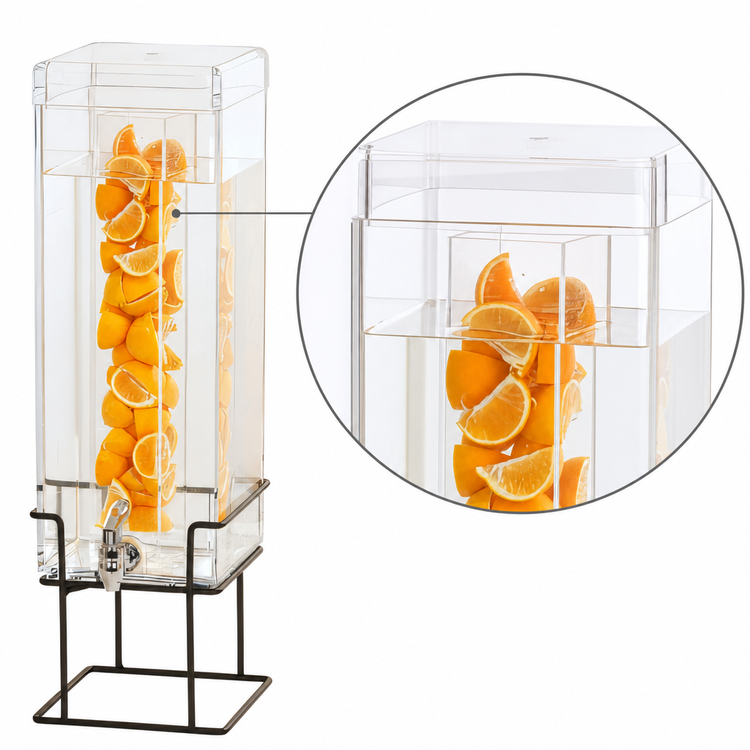 Product image #3 for Cal-Mil Milo Single Square Infusion Beverage Dispenser, 3 Gallons