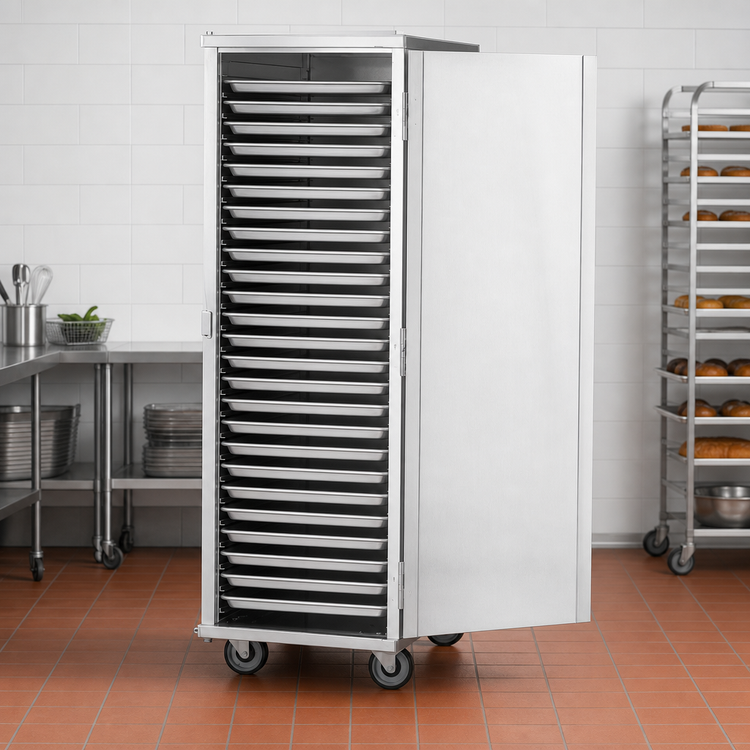 Product image #3 for Aluminum Non-Insulated Pan Storage Cabinet with Solid Doors, Holds 40 Full-Size 18 x 26 Trays
