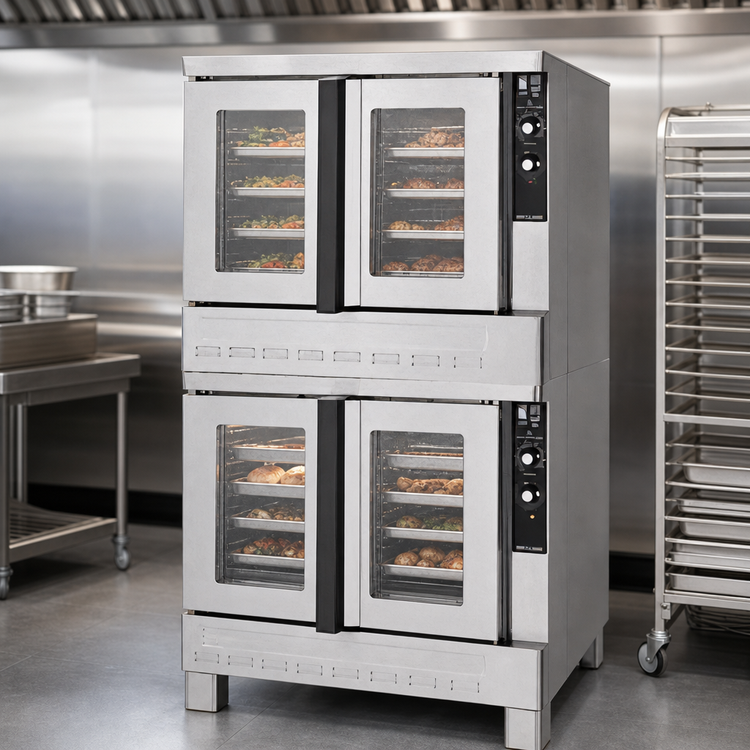 Product image #3 for Blodgett Zephaire Series Double-Deck Standard-Depth Gas Convection Oven, 5-Pan Capacity per Compartment