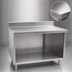 Thumbnail image #3 for Eagle Spec-Master Marine Series Stainless Steel Work Table with Open Front Cabinet Base, 72 x 30 Inches, 4-1/2 Inch Backsplash