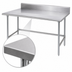 Thumbnail image #3 for Advance Tabco 60 Inch x 24 Inch 16-Gauge 430 Stainless Steel Work Table with 5-Inch Backsplash