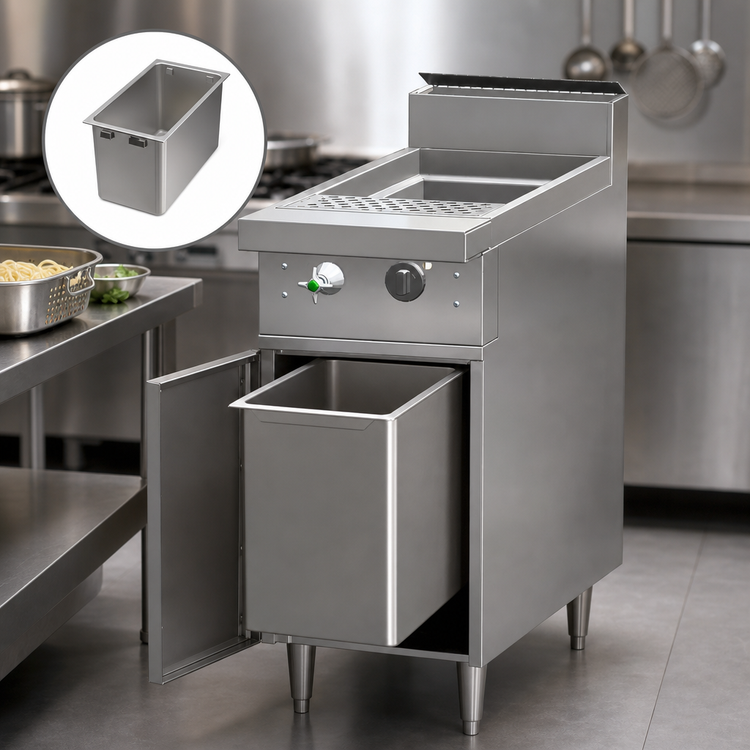 Product image #3 for Titan Heavy Duty Gas Pasta Cooker with 11-Gallon Removable Tank, 16-Inch Wide