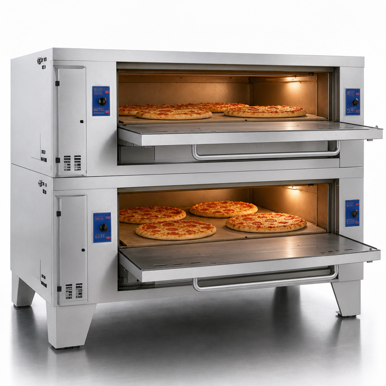 Product image #3 for Bakers Pride Super Deck Series Y-602 Gas Double-Deck Pizza Deck Oven, 60" W x 36" D