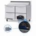 Thumbnail image #3 for Turbo Air PRO Series 48 1/4-Inch Wide Two-Section 4-Drawer Sandwich/Salad Prep Table, Front Breathing, Stainless Steel, 11.1 Cu. Ft.
