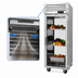 Thumbnail image #3 for Turbo Air PRO Series Pass-Thru Glass-Front/Solid-Rear Reach-In Refrigerator, 1 Section, 26.48 Cu. Ft., Top-Mount Self-Contained