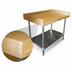 Thumbnail image #3 for Advance Tabco 48-Inch x 30-Inch Bakers' Work Table with 1-3/4-Inch Wood Top and 4-Inch Splash