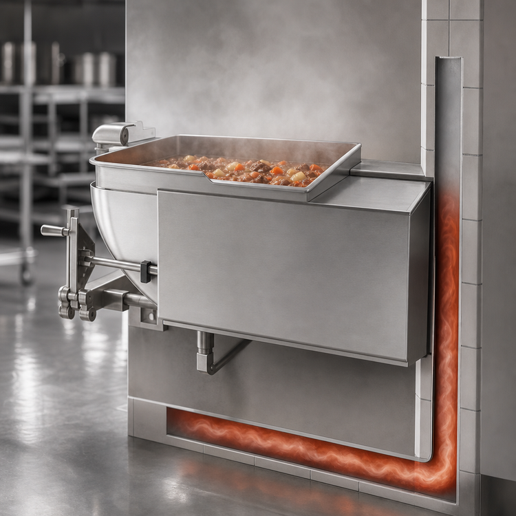 Product image #3 for Legion 20-Gallon Direct Steam Tilting Wall-Mount Kettle