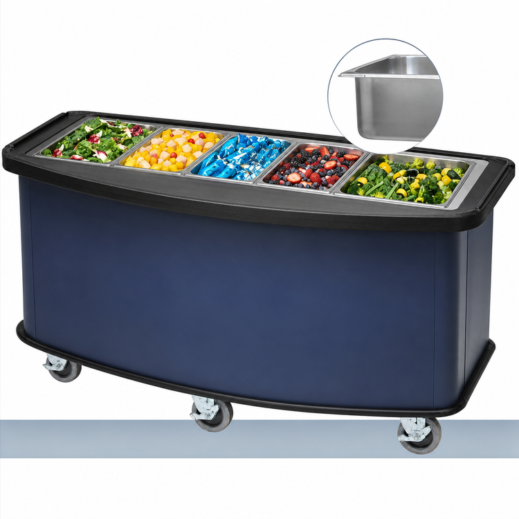 Product image #3 for Cambro 75-Inch Open-Well Vending Cart Base Unit Only with Healthy Choices Wrap