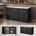 Thumbnail image #3 for True 60-1/8 Inch Two-Section Solid Door Back Bar Cooler with Stainless Steel Top and Left-Side Self-Contained Refrigeration