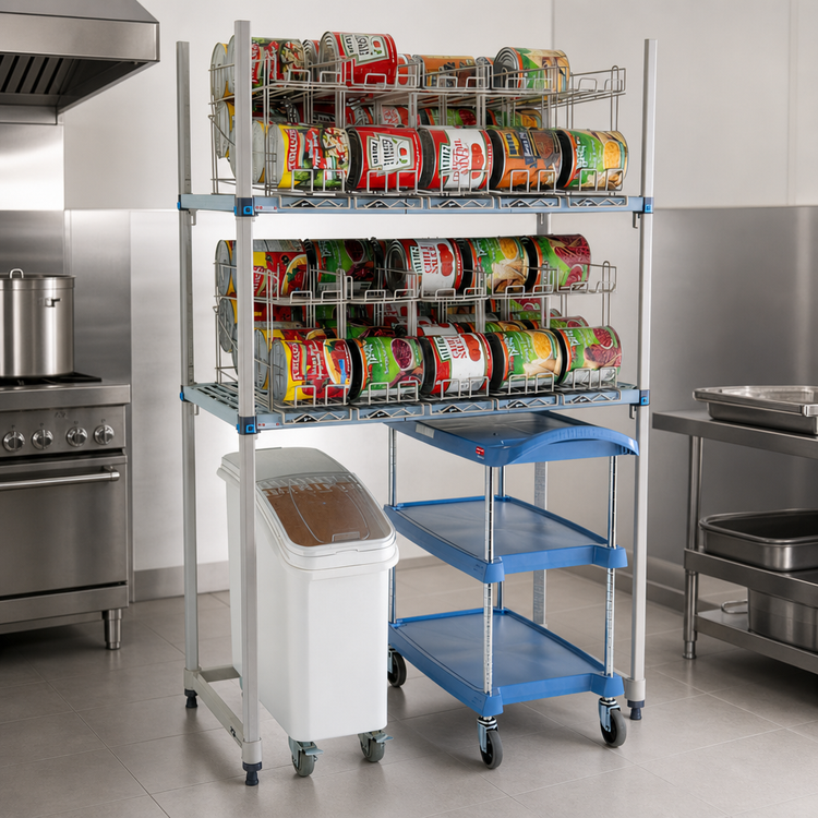 Product image #3 for MetroMax Q 24 x 36 x 74 Inch Roll-Under Can Rack Storage System