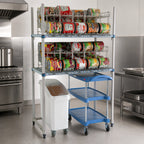 Thumbnail image #3 for Metro MetroMax Q MQCR243674-RU Stationary Roll-Under Can Rack, Polymer, 64 #10/96 #5 Can Capacity, 24 x 36 x 74 Inches