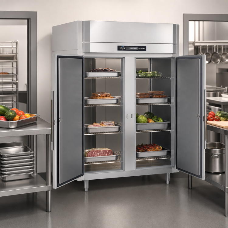 Product image #3 for Victory UltraSpec Extra Wide Two-Section Pass-Thru Solid Door Freezer, 52.97 Cu. Ft., Self-Contained, Standard Depth, 115V