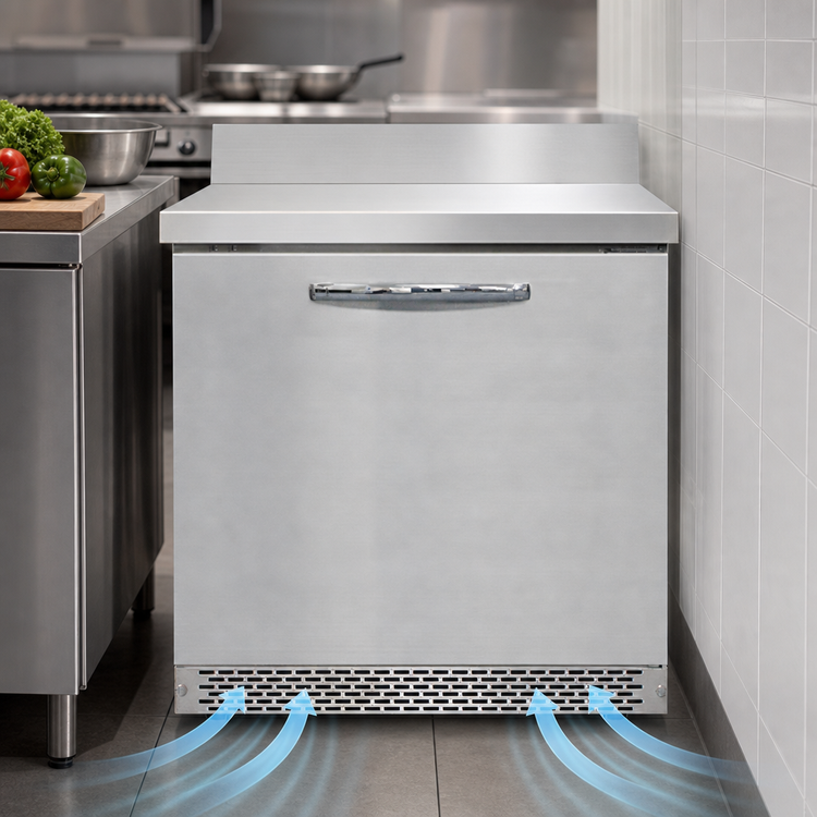 Product image #3 for Continental Refrigerator 32-Inch Front-Breathing Worktop Freezer, 1 Section, 9.0 Cu. Ft., Stainless Steel, R290