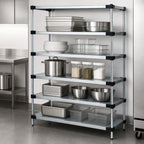 Thumbnail image #3 for Quantum WR74-1460SG-5 Solid Shelving Starter Unit, 60"W x 14"D x 74"H, Stationary, 5 Shelves