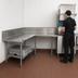 Thumbnail image #3 for Advance Tabco Korner Clean Left-Hand L-Shaped Dish Table, 119 Inch, 14 Gauge 304 Stainless Steel