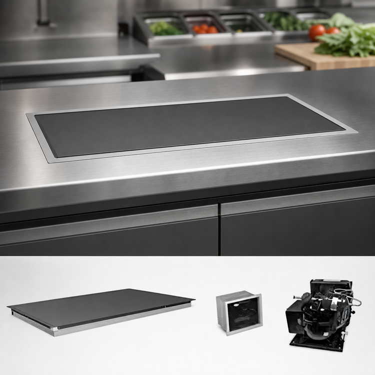 Product image #3 for Hatco 24-Inch x 15-1/2-Inch Built-In Flush Top Remote Cold Shelf, Hardcoat Aluminum