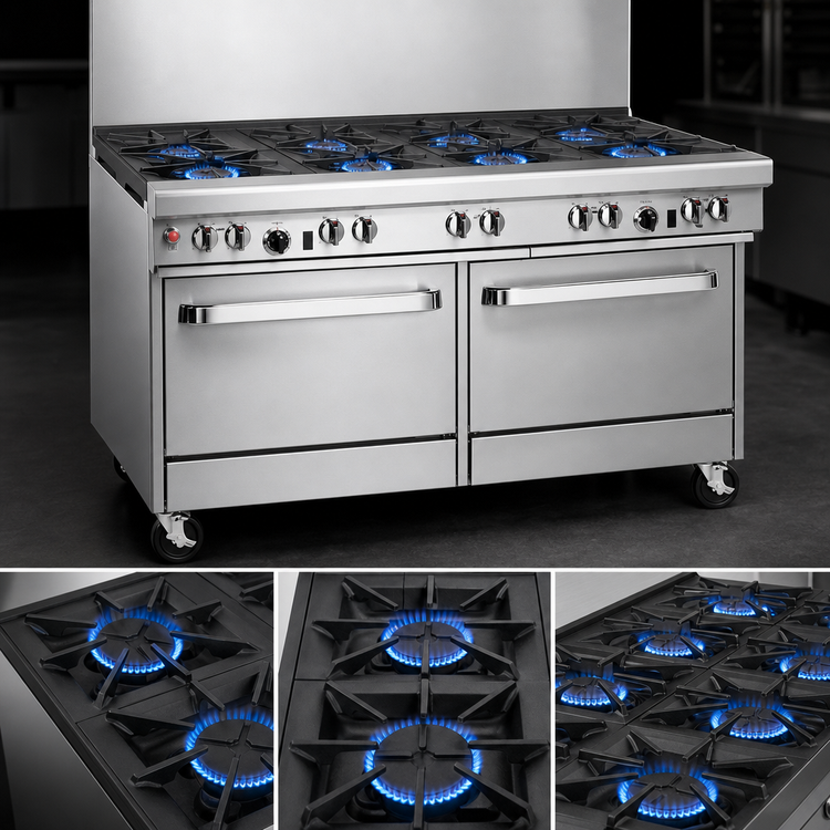 Product image #3 for Southbend Ultimate 60-Inch Gas Restaurant Range with 9 Open Burners, Standard Oven, and Convection Oven