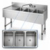 Thumbnail image #3 for Advance Tabco Special Value Series 3-Compartment Stainless Steel Bar Sink with Left Drainboard and Splash-Mount Faucet, 48 x 18 Inches