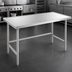 Thumbnail image #3 for Advance Tabco 84-Inch x 24-Inch 14-Gauge 304 Stainless Steel Work Table with Open Base and Non-Drip Edge