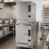Thumbnail image #3 for Cleveland SteamChef 6 Double-Stacked Boilerless Gas Convection Steamer with Equipment Stand