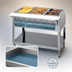 Thumbnail image #3 for Aerohot 44-3/8 Inch Gas Wet Bath Steam Table with 3 Pan Capacity, Open Base and Undershelf
