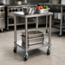 Thumbnail image #3 for Somerset Heavy-Duty Mobile Stainless Steel Equipment Table with Undershelf, 20 x 23 x 31 Inches