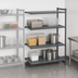Thumbnail image #3 for Camshelving Basics Plus 4-Tier Add-On Polymer Shelving Unit, 18 x 42 x 84 Inches, Brushed Graphite