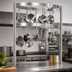 Thumbnail image #3 for John Boos 79-1/4-Inch Boat-Shaped Table-Mounted Stainless Steel Pot Rack with 21 Double Hooks