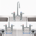 Thumbnail image #3 for Equip 4-Inch Adjustable Deck Mount Mixing Faucet with 3-Inch Rigid Gooseneck