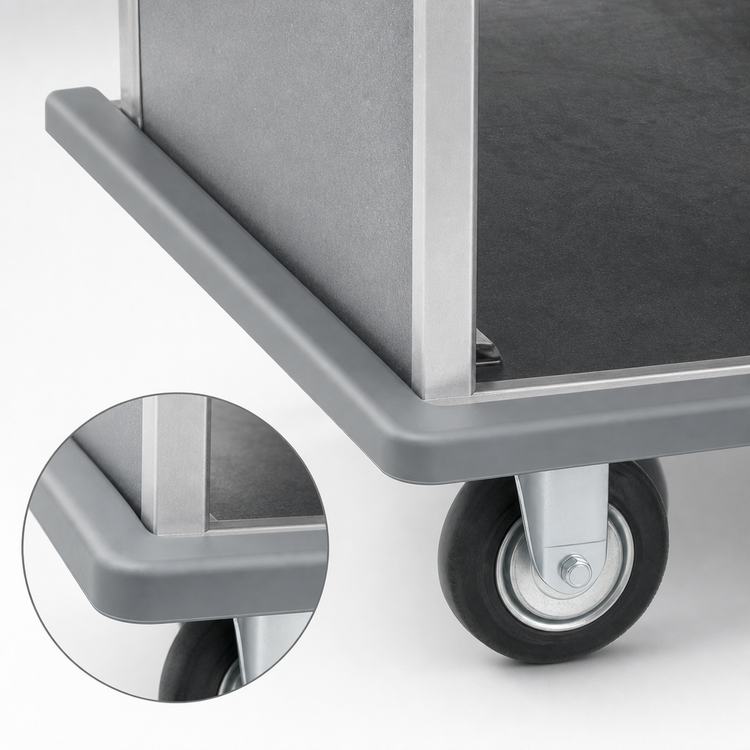 Product image #3 for Restaurant Rack Perimeter Bumper, Non-Marking Gray, Adds 2 Inches to Overall Dimensions