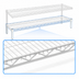 Thumbnail image #3 for Eagle Group QuadTruss 2-Tier Front Case Merchandise Cantilever Shelving Unit, 60 x 14 x 14 Inches, White Epoxy
