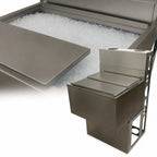 Thumbnail image #4 for BK Resources UBDW-21-IB48 48-Inch Stainless Steel Underbar Ice Bin, 167 lb Capacity, 21-Inch Deep, Sliding Cover, No Cold Plate