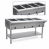 Thumbnail image #3 for Eagle Group 63-1/2-Inch Liquid Propane Open Base Hot Food Table with 4 Dry Wells and Galvanized Undershelf