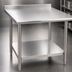Thumbnail image #3 for Eagle Group BlendPort FL Series Stainless Steel Work Table with 1-1/2 Inch Rear Upturn and Galvanized Undershelf, 72 x 30 Inches