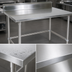 Thumbnail image #3 for Stallion 48 Inch x 24 Inch 16-Gauge 300 Series Stainless Steel Work Table with 5 Inch Backsplash