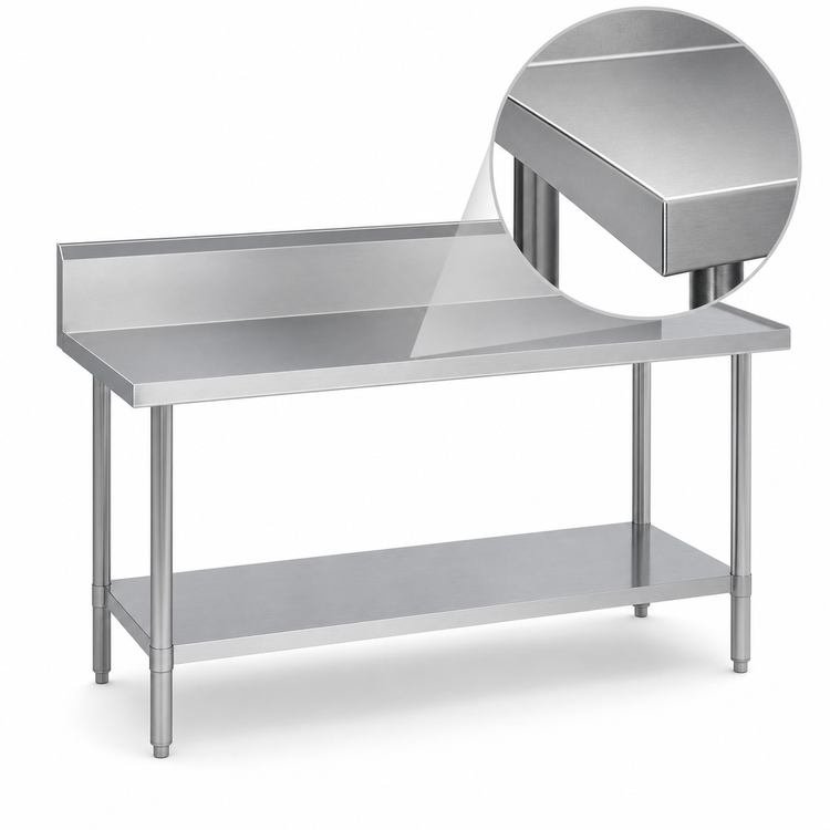 Product image #3 for Duke 30-Inch x 30-Inch Stainless Steel Work Table with 10-Inch Riser and Undershelf